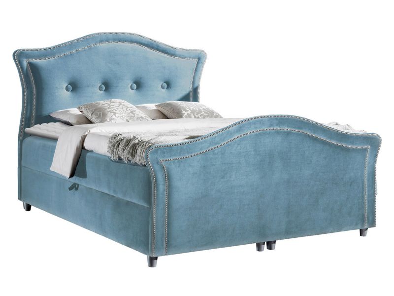 Łóżko kontynentalne MIRJAN 24 Bedran Lux 160x200 błękitny 1 szt.