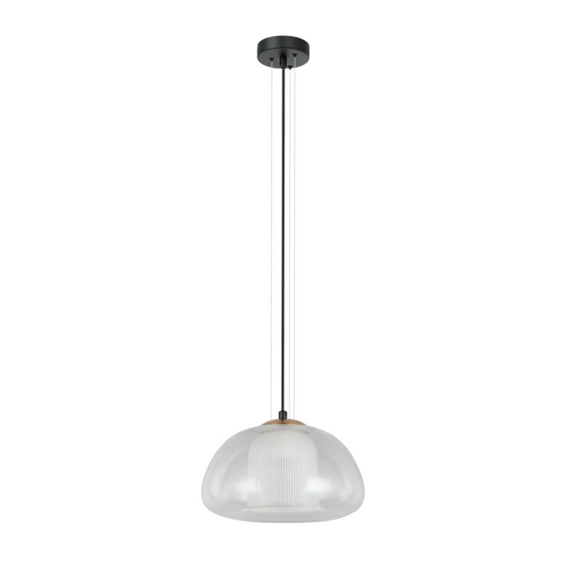 Lampa wisząca Italux FEDER czarna 1xE27x40W wym:88x25x25cm IP20 -1 szt.