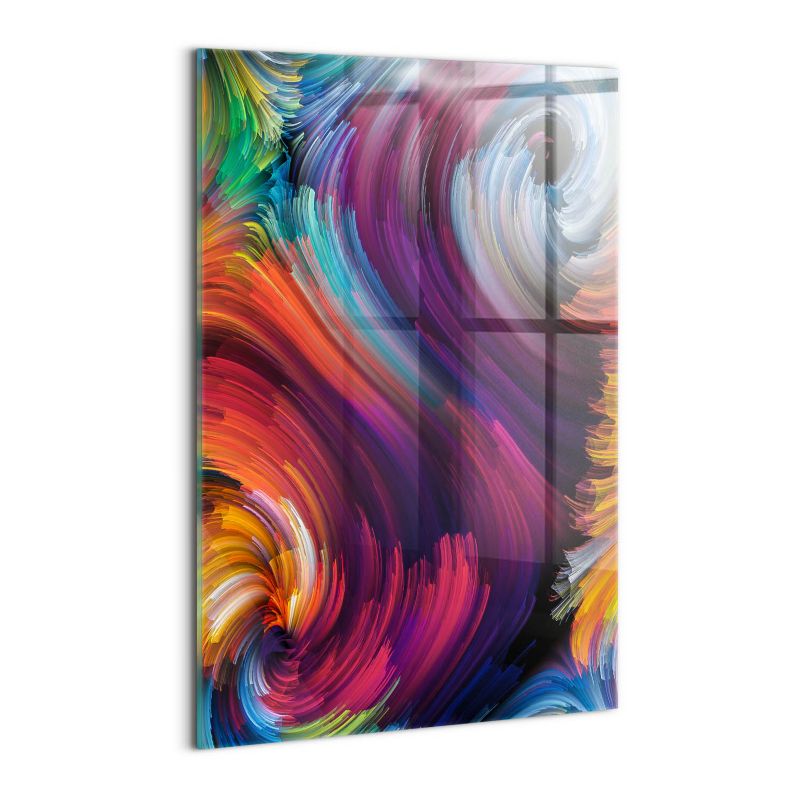 Szklany Obraz Ścienny Wallfluent 40x60 cm Abstrakcja fale 1 szt.