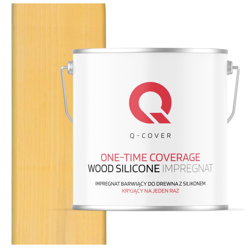 Impregnat Barwiący do Drewna z Silikonem Kryjący na Jeden Raz Q-Cover Sosna 5L