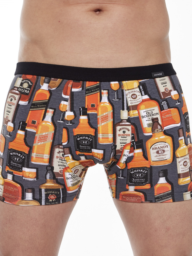 Obcisłe Bokserki Męskie z nadrukiem Tattoo | Cornette | TA 280/228 | Whisky