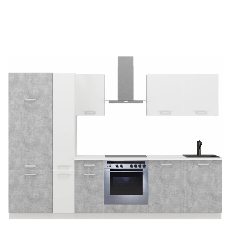 Gotowe meble kuchenne z zabudową piekarnika TONY 290 cm