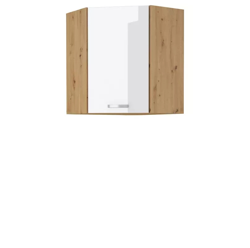 Narożna szafka kuchenna wisząca Biały AGATA