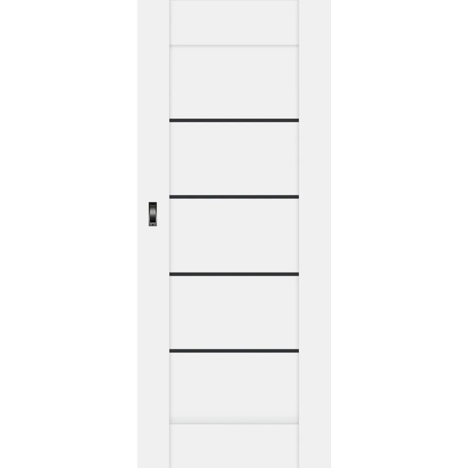Classen Skrzydło Falko biel arktyczna czarna szyba przesuwne 80P