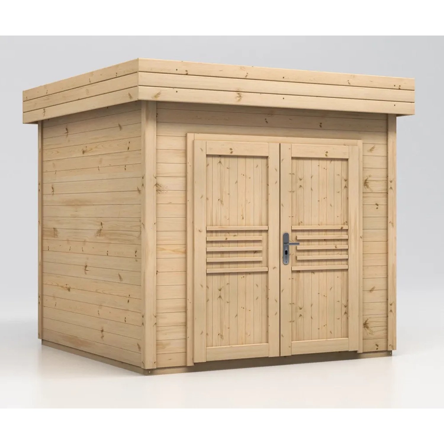 Domek ogrodowy Malwa drzwi podwójne z podłogą - 284 x 278 cm, wys. 246,5 cm