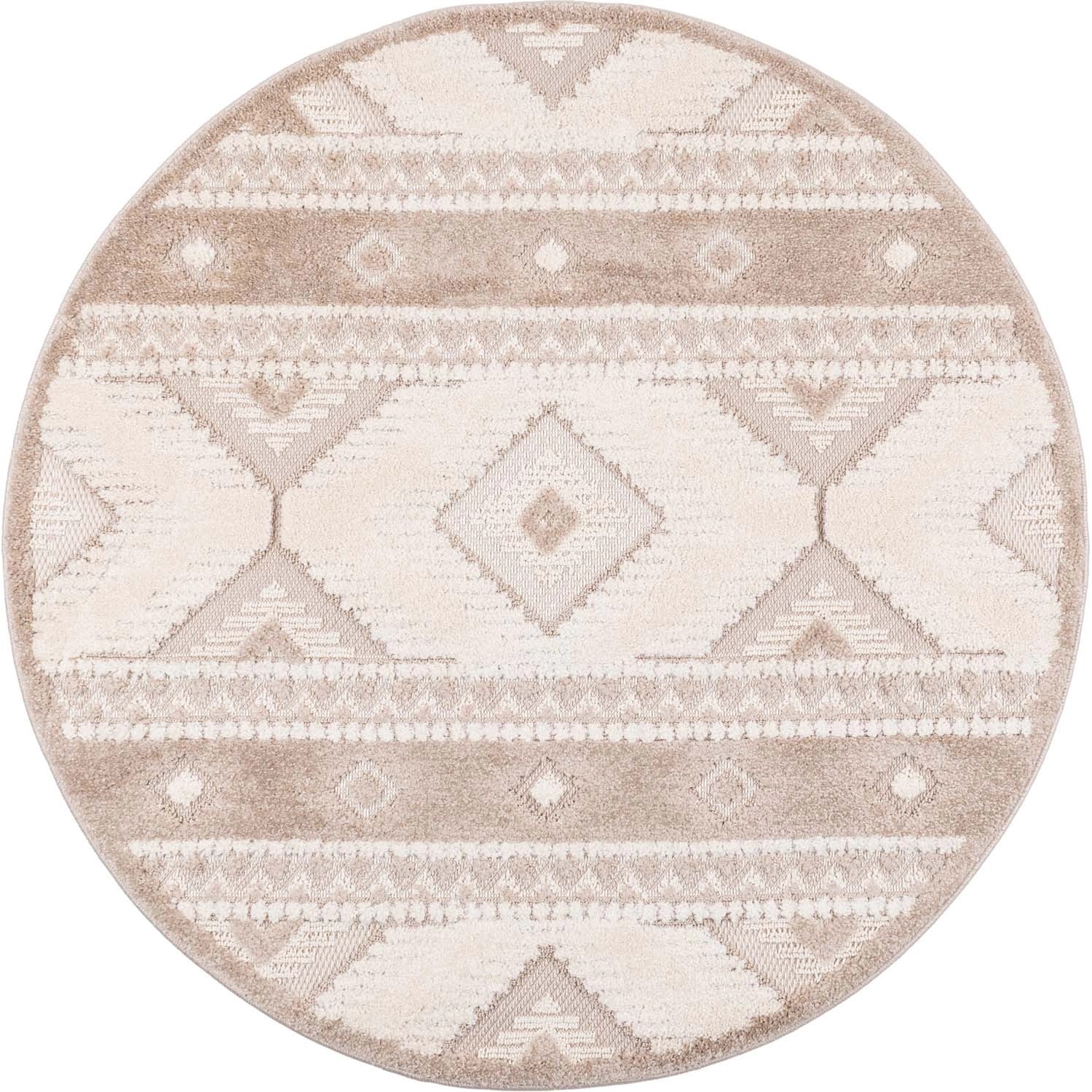 Multidecor Dywan CAIVANO aztecki śr. 120 cm beż