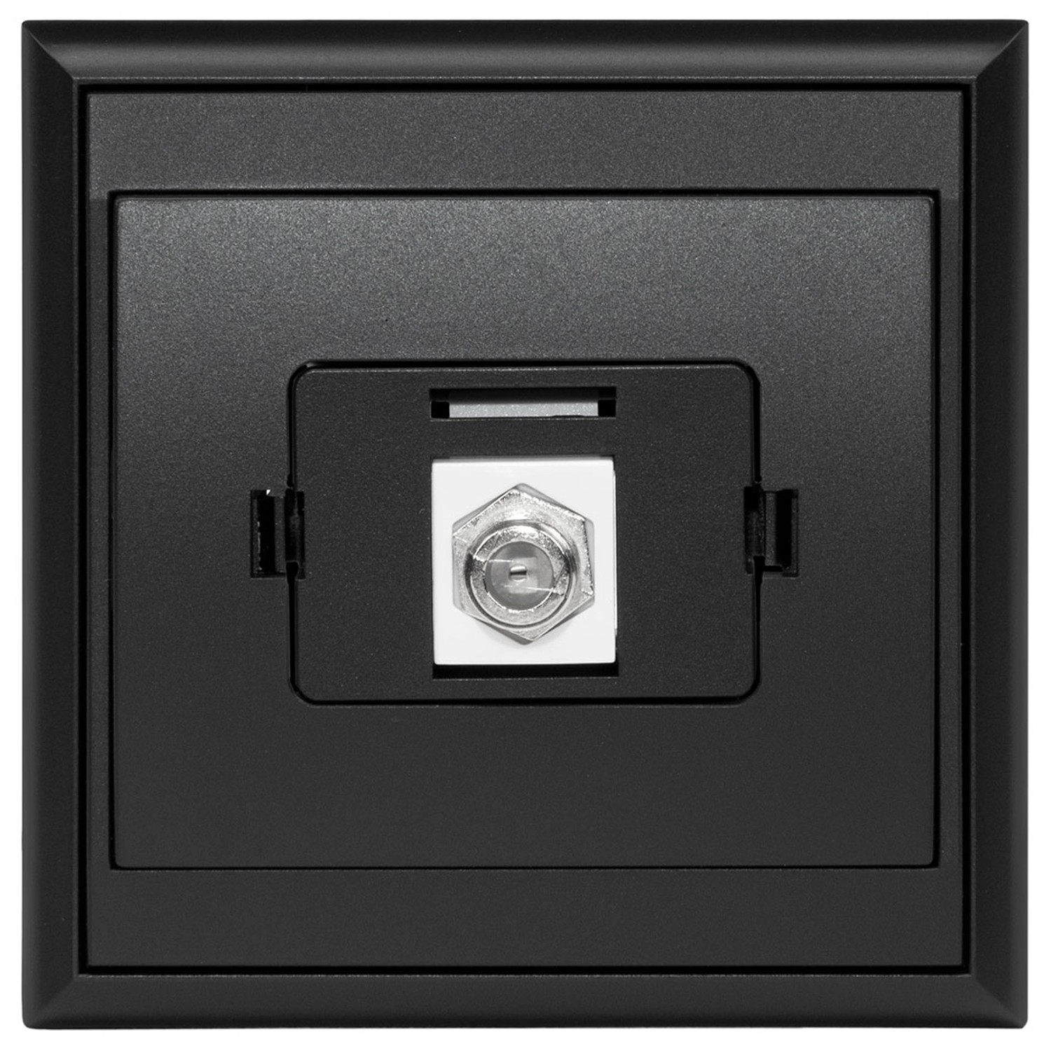 Gniazdo TV Luna typu "F" czarny mat