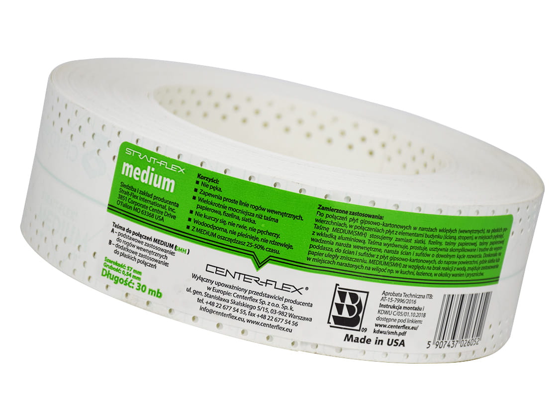 STRAIT-FLEX TAŚMA MASKUJĄCA DO PŁYT GK SMH-MEDIUM 30MB ZIELONA