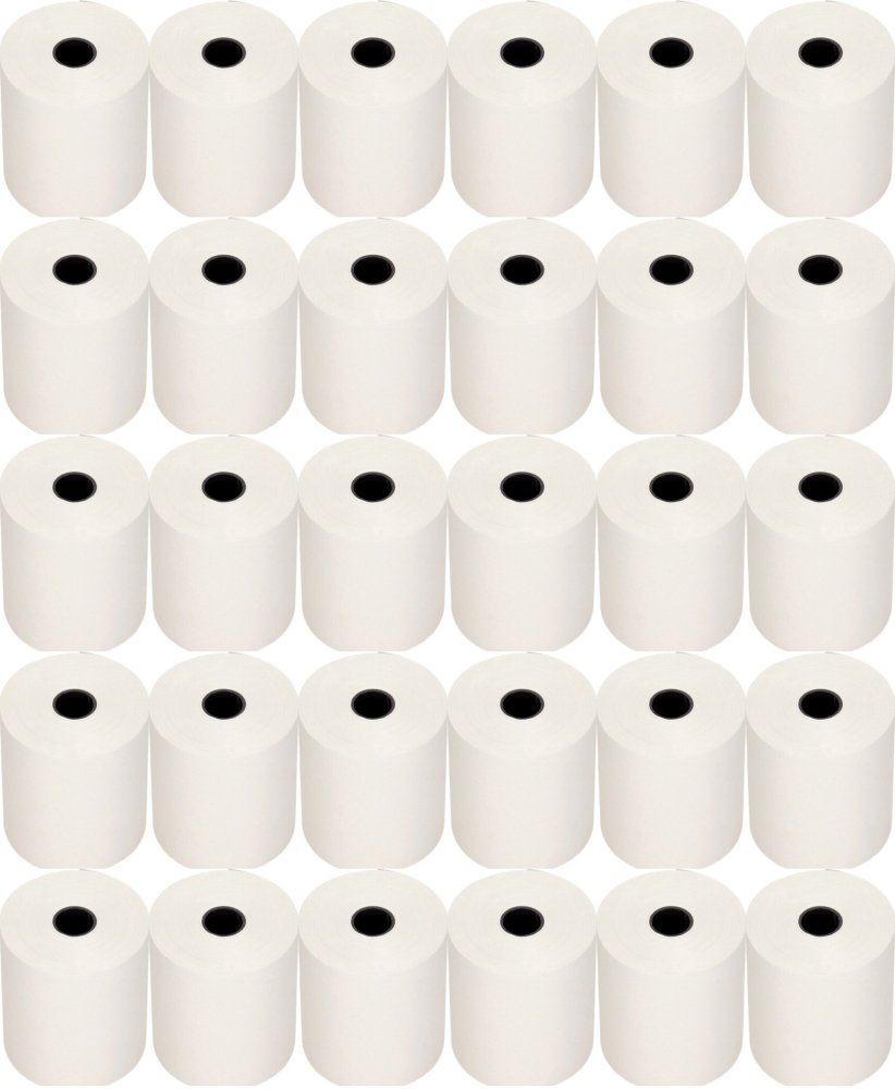 120x Rolki papierowe offsetowe Emerson, 57mmx30m, biały