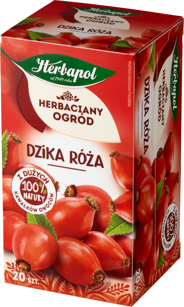 Herbata owocowa w torebkach Herbapol Herbaciany Ogród, dzika róża, 20 sztuk x 3.5g