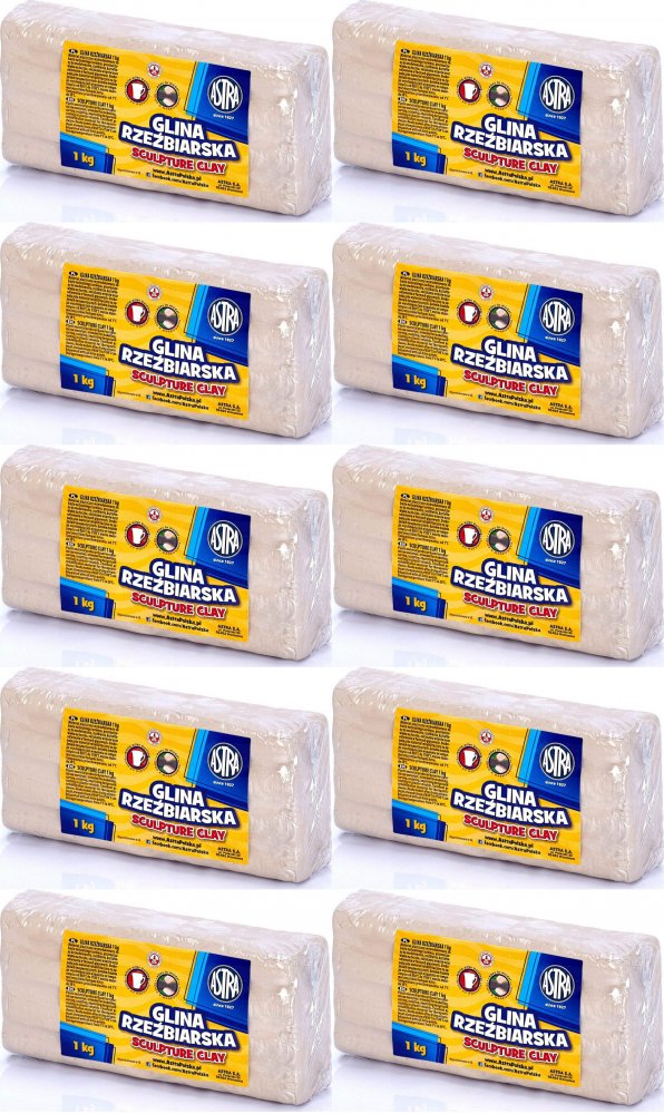 10x Glina rzeźbiarska Astra, 1kg