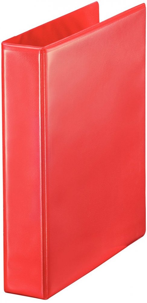 Segregator prezentacyjny Esselte Panorama, A4, szerokość grzbietu 63mm, do 380 kartek, 4 ringi, czerwony