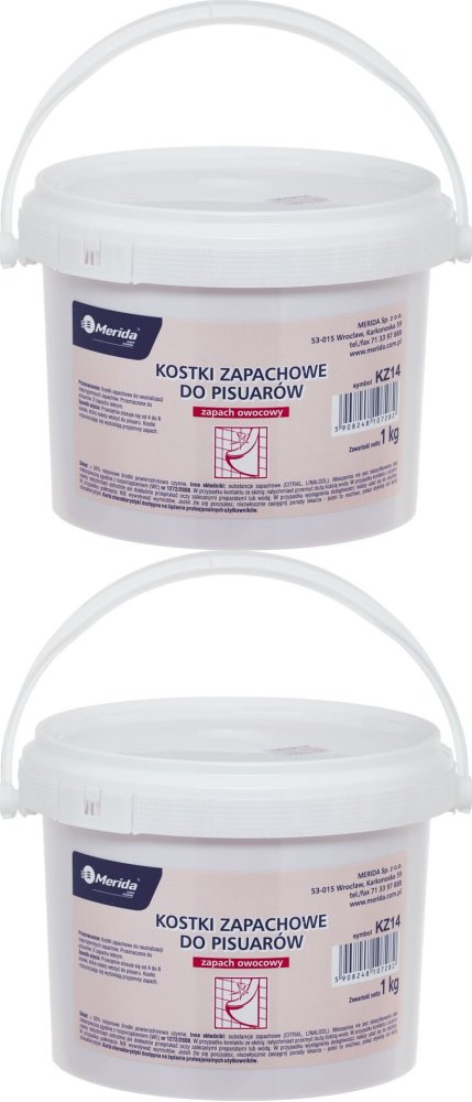 2x Kostki zapachowe do pisuaru Merida, owocowy, 1kg