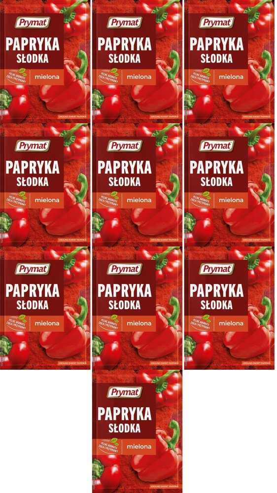 10x Papryka słodka mielona Prymat, 20g