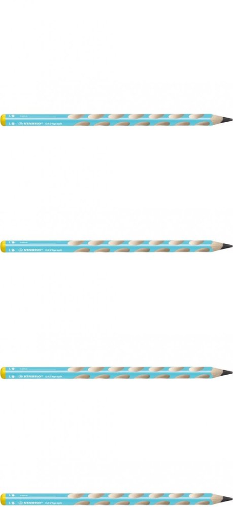 4x Ołówek Stabilo EASYgraph, HB, dla leworęcznych, niebieski