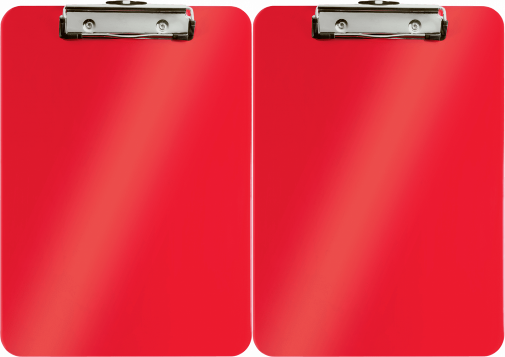2x Clipboard Leitz Wow, A4, czerwony