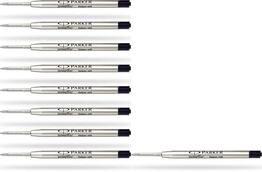 10x Wkład do długopisu Parker Quinkflow, M, czarny