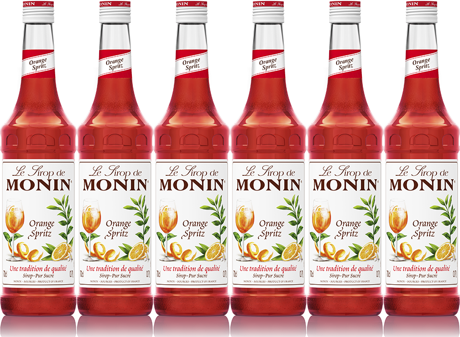 6x Syrop Monin Orange Spritz, pomarańczowy szprycer, 700ml