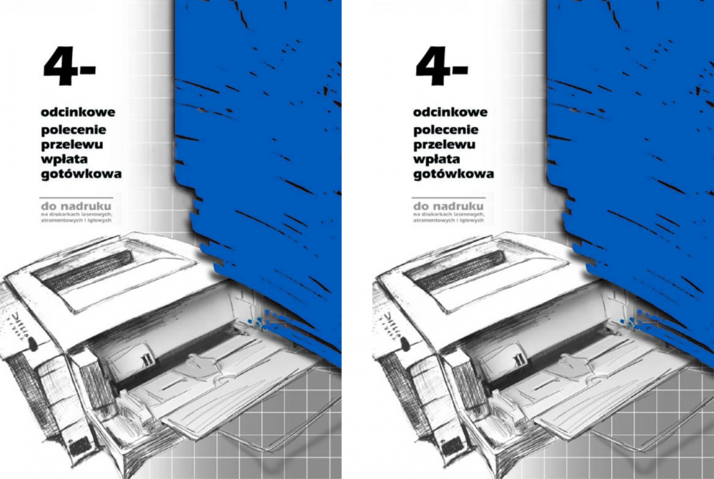 2x Druk akcydensowy 4-odcinkowe polecenie przelewu-wpłata gotówkowa MiP F-112-3, A4, wielokopia, 500k