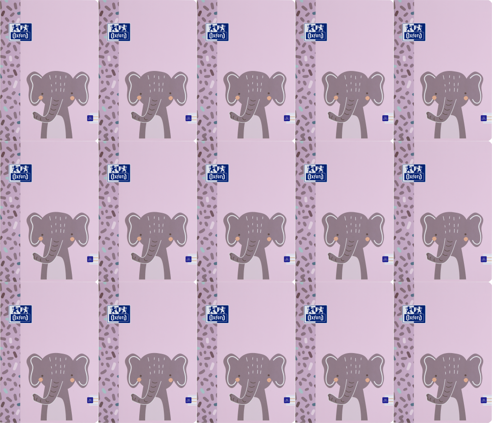 15x Zeszyt w wąskie kolorowe linie Oxford Kids, A4, miękka oprawa, 32 kartki, mix wzorów