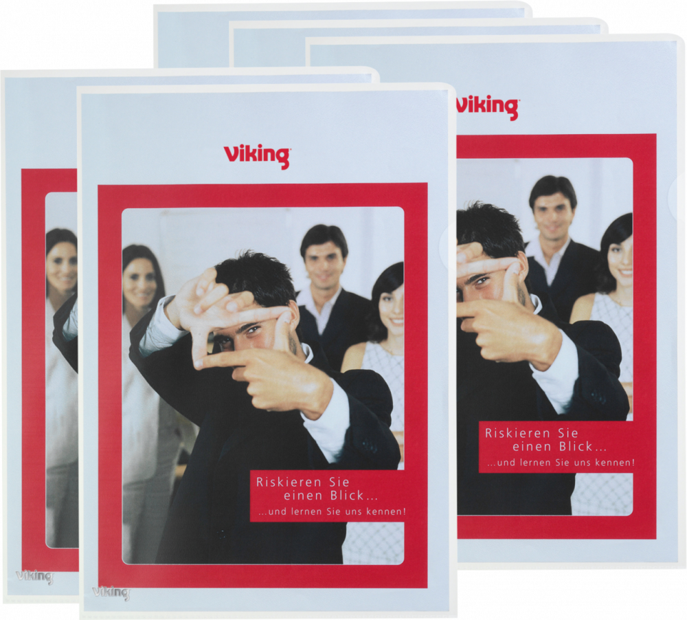 5x Ofertówki groszkowe Viking, "L", A4, 145μm, 25 sztuk, transparentny