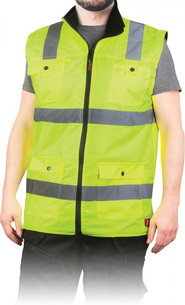 Bezrękawnik odblaskowy ocieplany Reis Citron Y, rozmiar XXXL, żółty