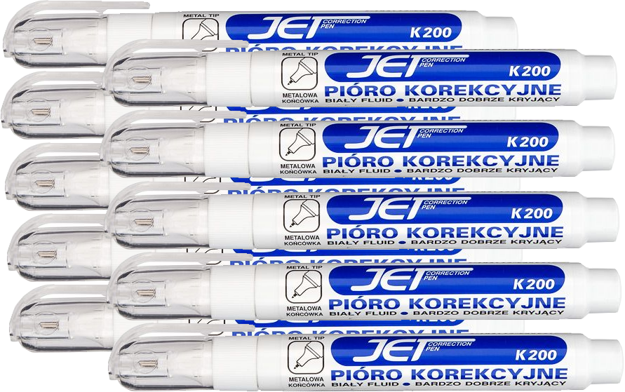 10x Korektor w piórze Kamet, 8ml