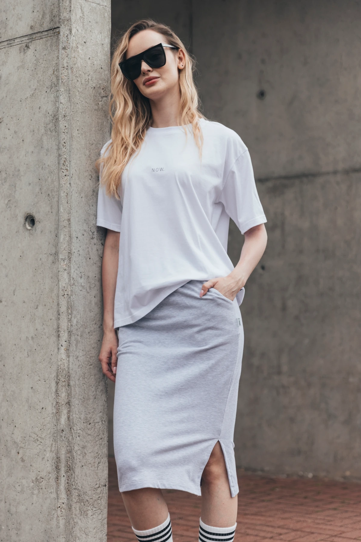 Spódnica R-GOL Damska - Szary