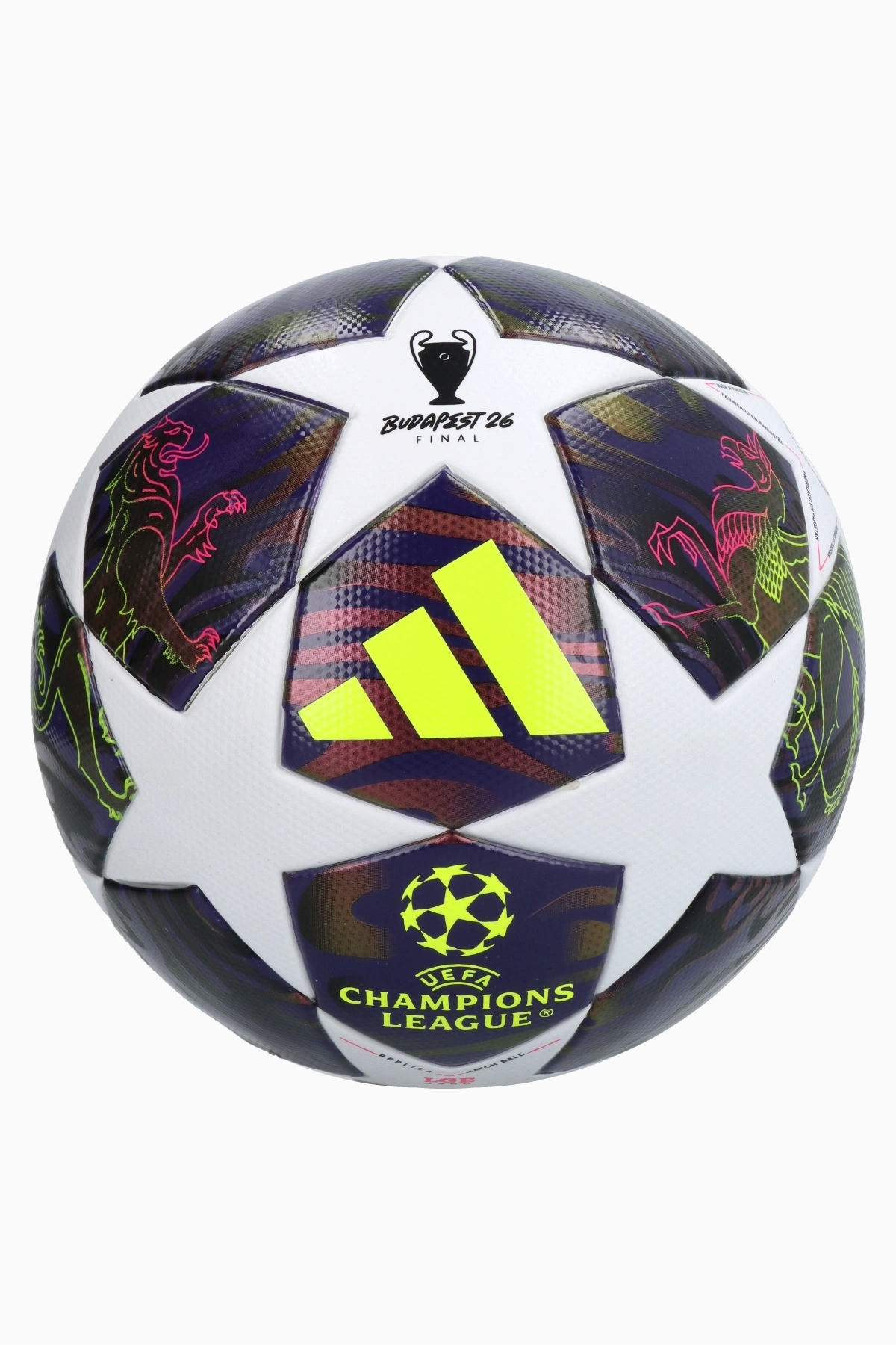 Piłka adidas UCL League J350 25/26 Final rozmiar 4 - Fioletowy