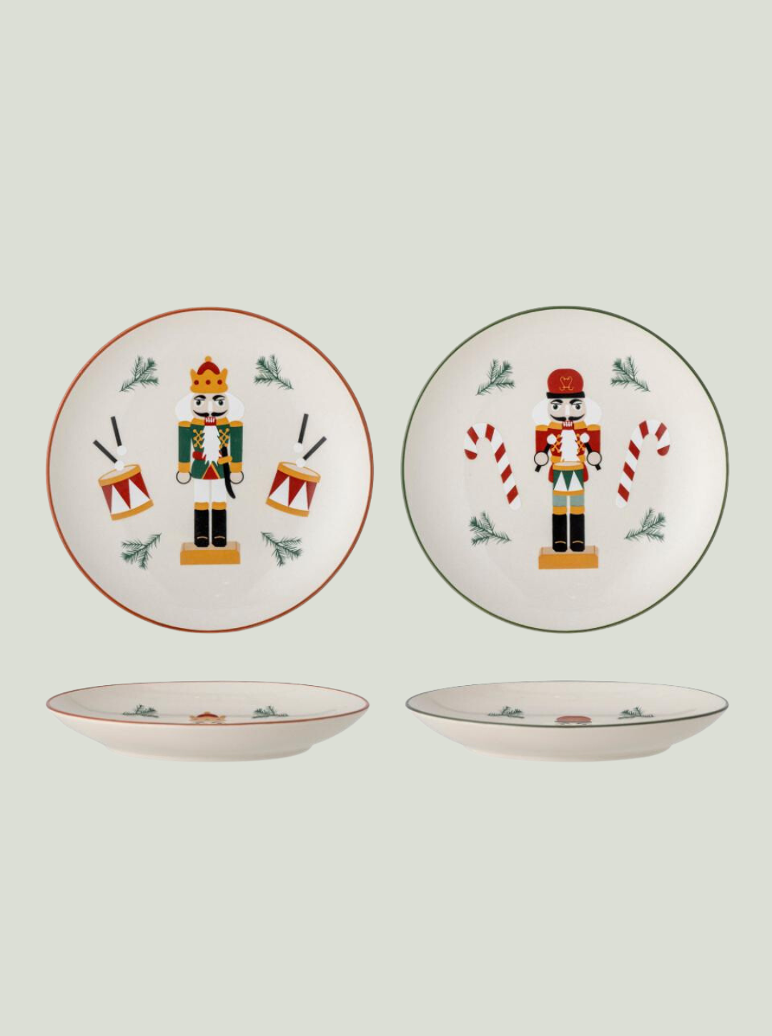 Talerz z kamionki Jolly czerwony Bloomingville 2 sztuki