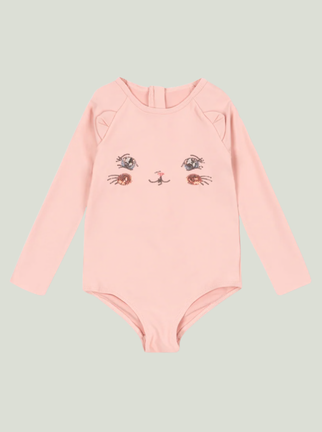Strój kąpielowy Kitty long sleeve swimsuit powder pink Konges Sløjd
