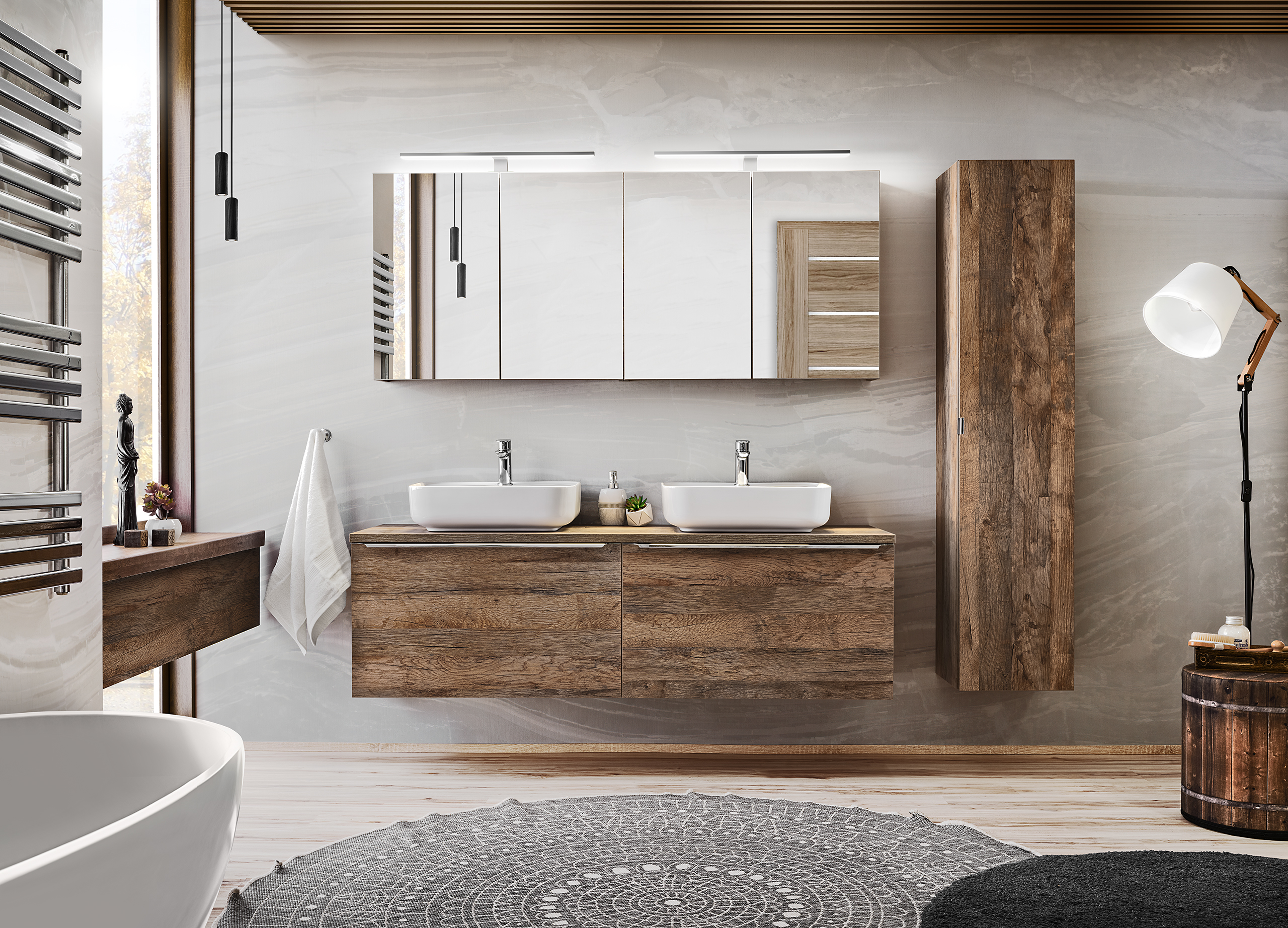 Comad Sante Fe Oak blat naszafkowy 120,4x46 cm dąb SANTA FE OAK 89-120-A