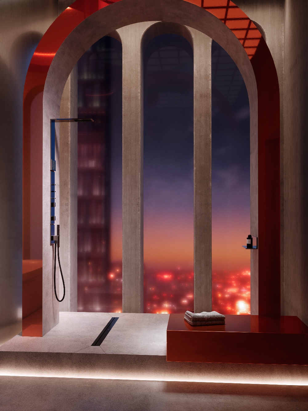 Axor Drain element zewnętrzny odpływu liniowego 100 cm czarny chrom polerowany 42523330