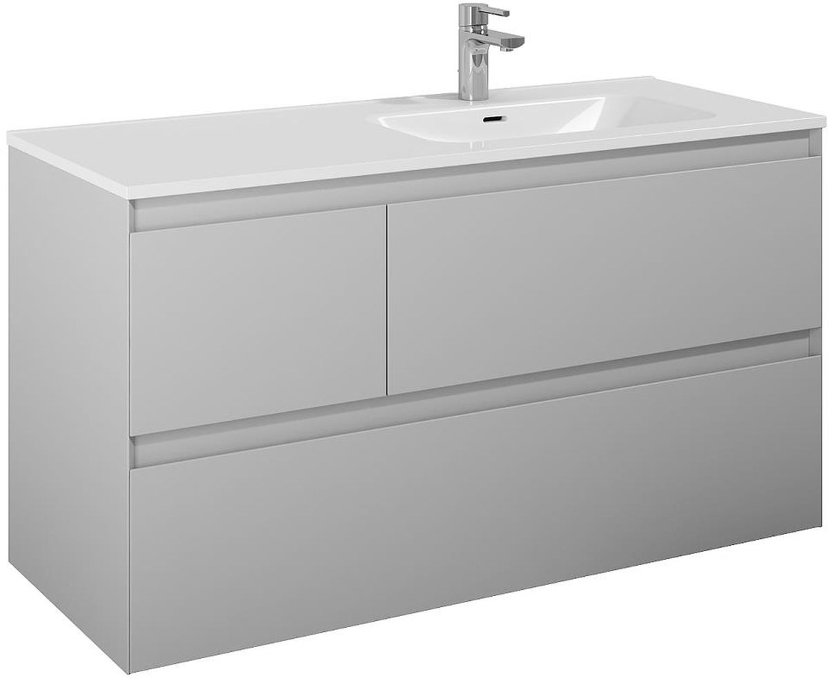 Elita Split szafka 120x45,8x63,5 cm podumywalkowa wisząca prawa fume matt RE012005157020