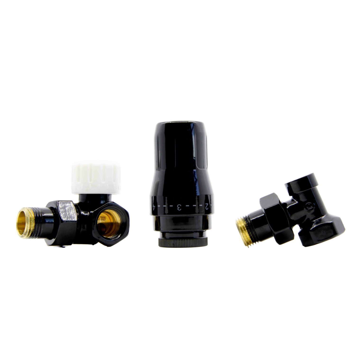 HeatBase Standard zestaw termostatyczny 1/2GZx1/2GW osiowo prawy czarny połysk HB01TOPR9005