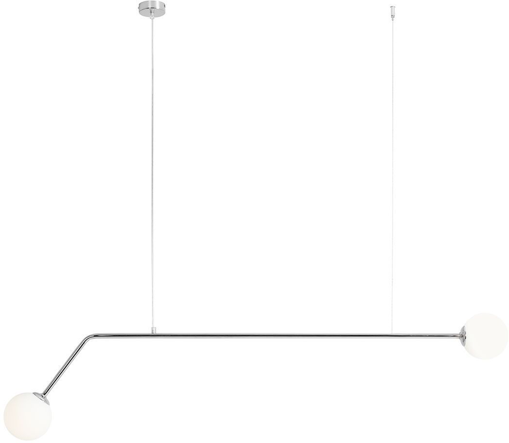 Aldex Pure lampa wisząca 2x40W chrom/biały 1064H4
