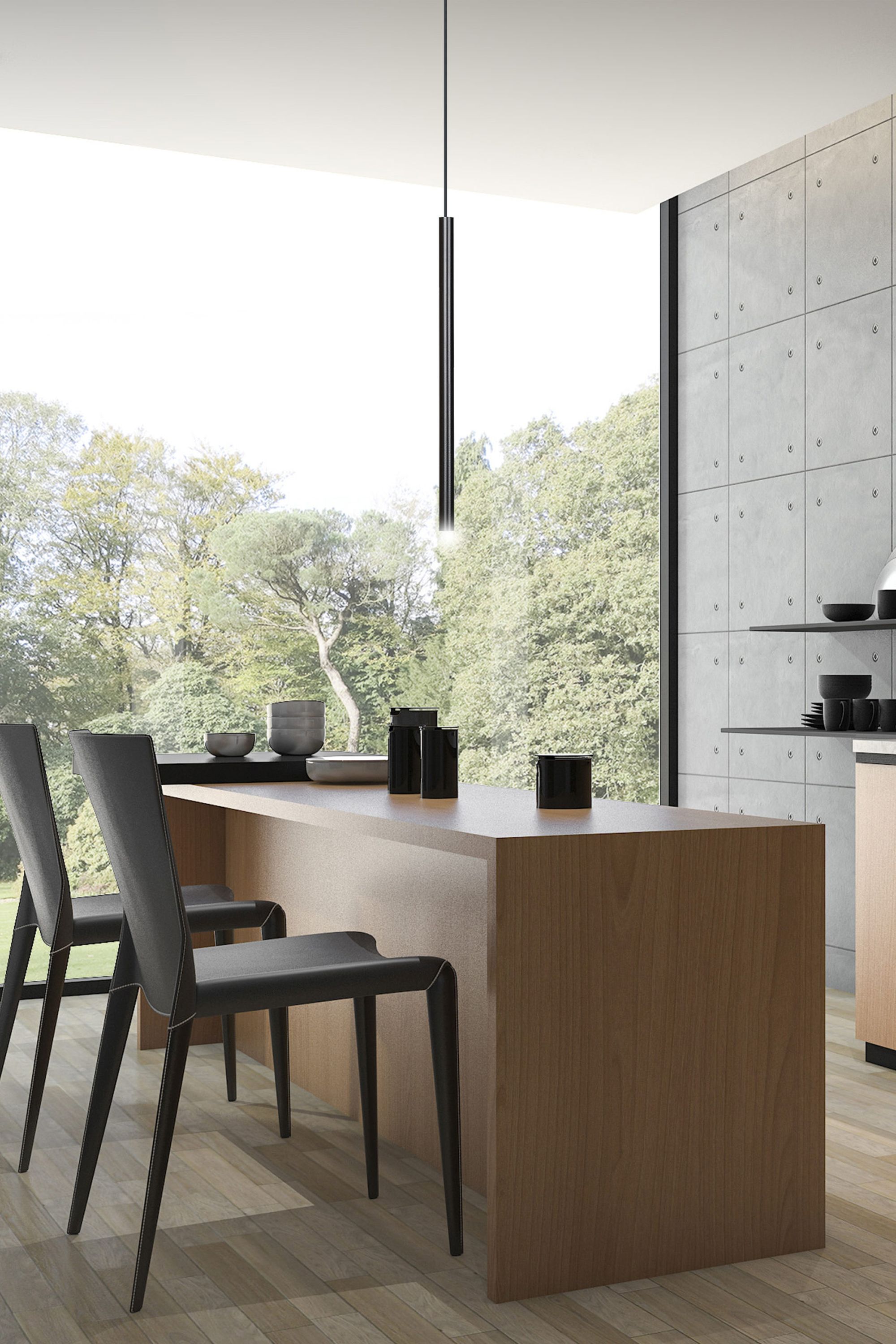 Emibig Selter lampa wisząca 1x8 W czarna 552/1