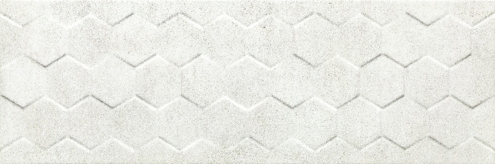 Ceramika Color Universal White Hexagon dekor ścienny 25x75 cm biały połysk