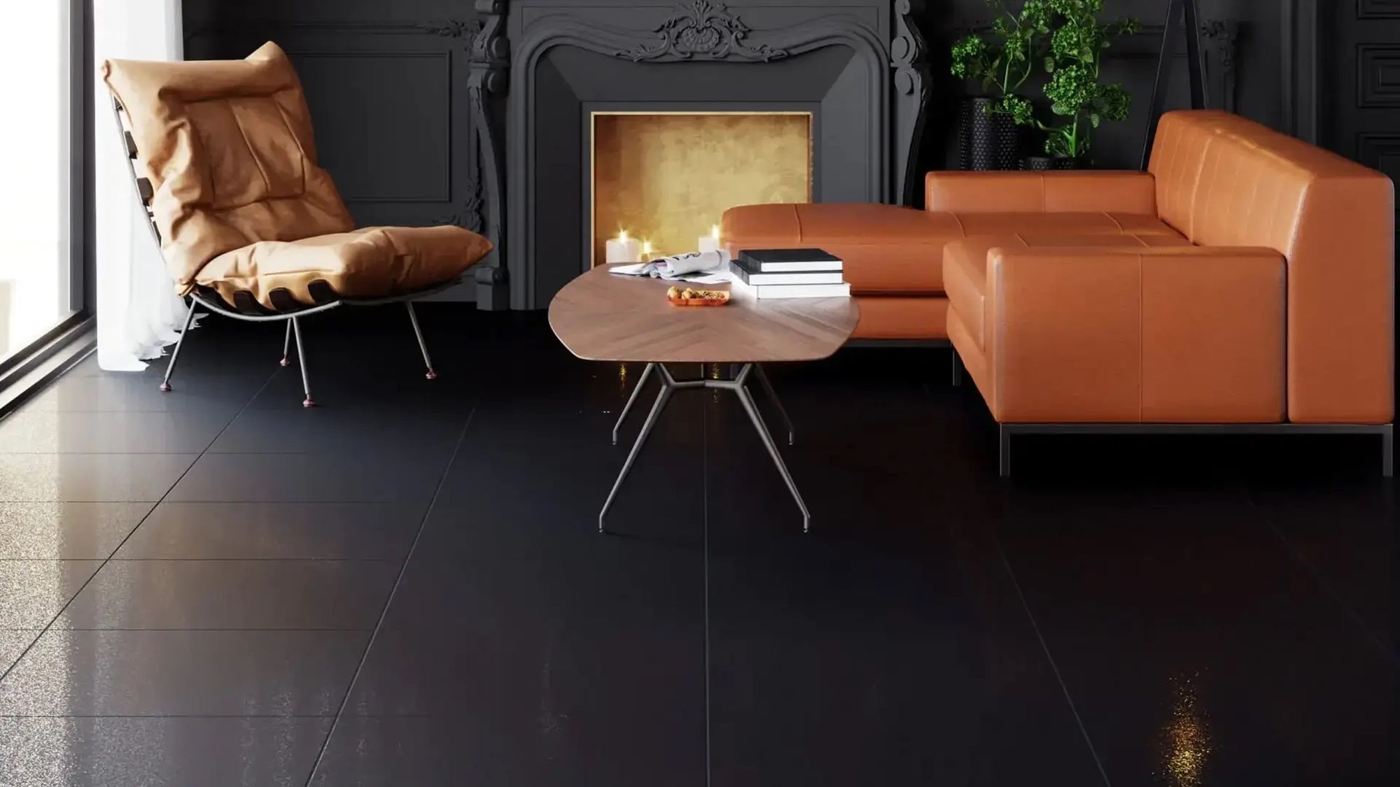 Stargres Black Sugar płytka podłogowa 120x60 cm czarna