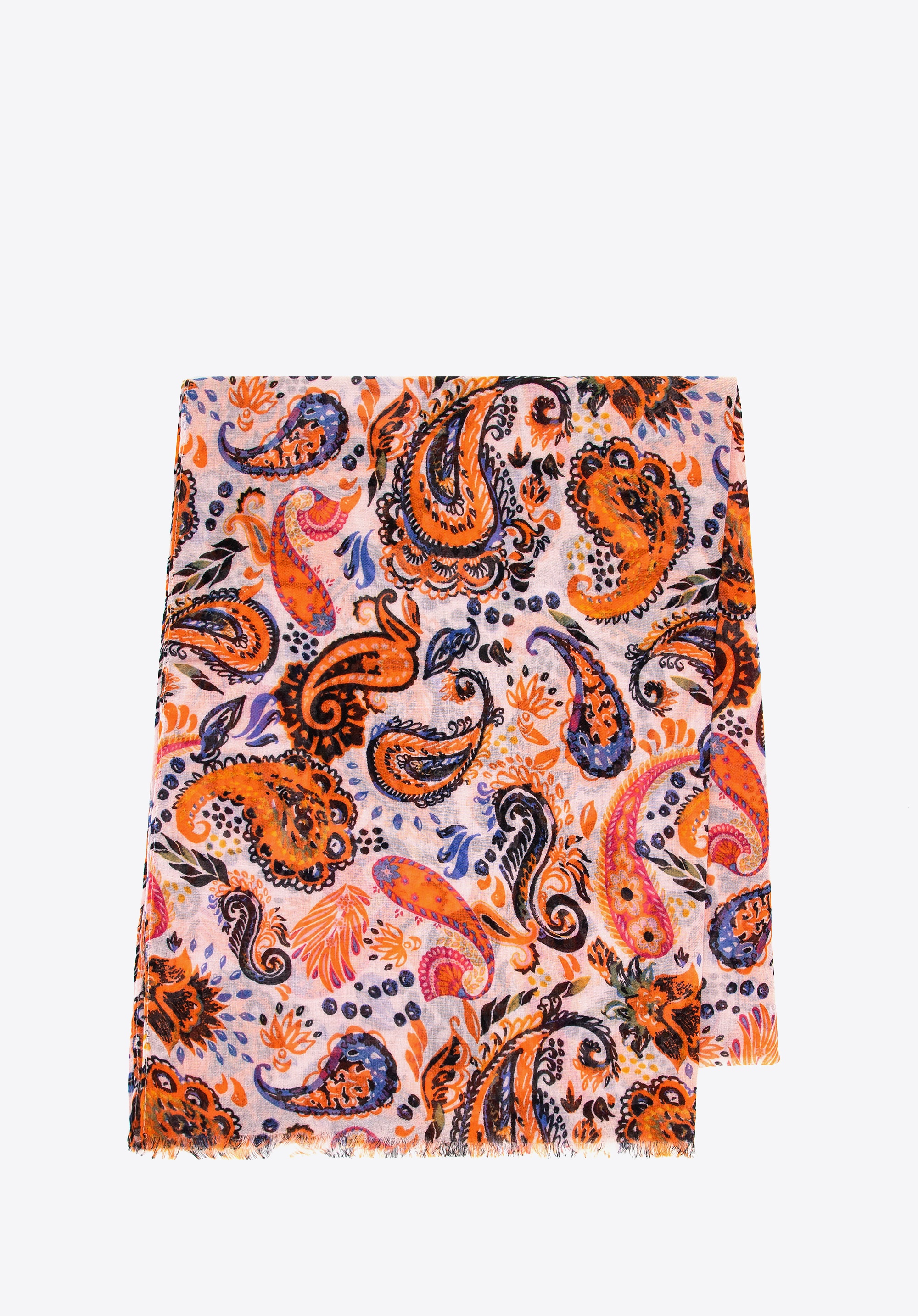 Damski szal w motyw paisley multikolor