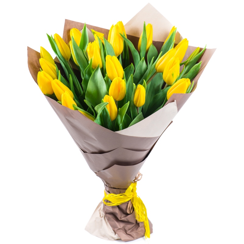 Bukiet żółtych tulipanów