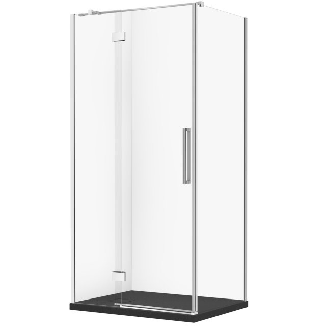 CERSANIT Kabina prysznicowa CREA prawa 100x80x200 chrom z brodzikiem