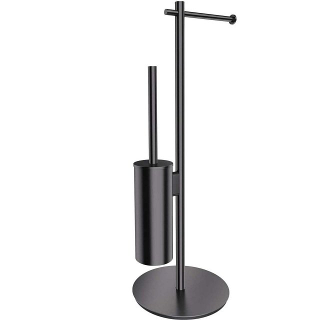 OMNIRES Stojak na papier i szczotkę WC MODERN PROJECT antracyt szczot