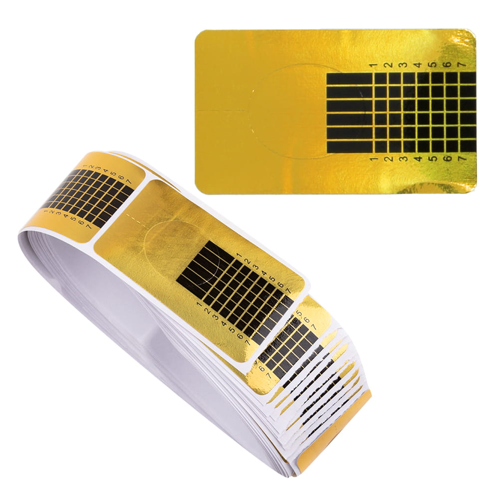 Szablony formy wąskie złote 100 szt.