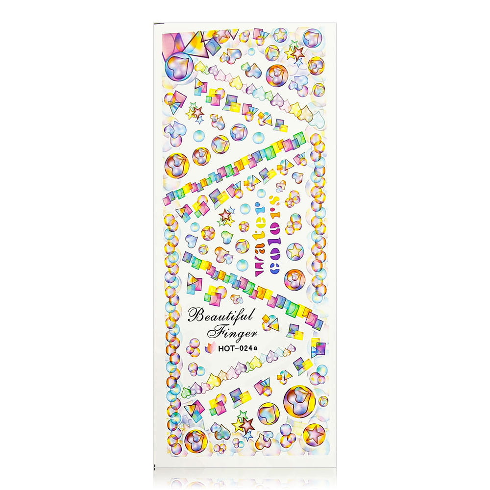 Naklejki wodne do paznokci arkusz 12,5 x 5,5 cm hot Nr 024a