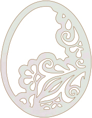 Zawieszka wielkanocna - jajko pisanka ażurowa, Baza do makramy, Zakładka do książki, ozdoba na prezent