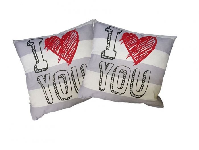 Poduszka na Walentynki dwustronna 40x40 wz. 13 - 100% bawełna