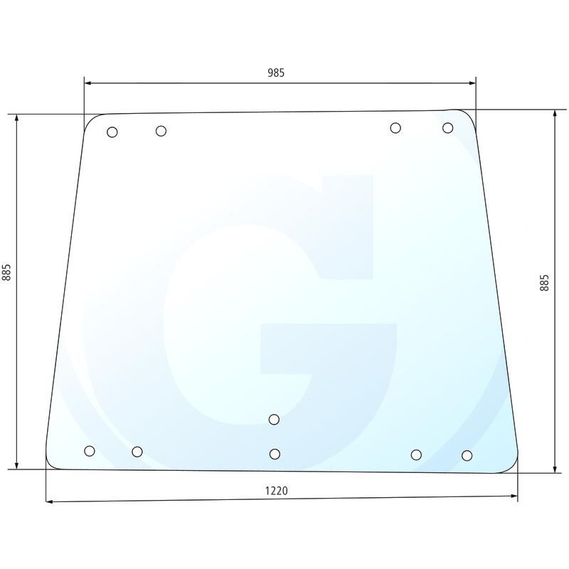 Szyba przednia Deutz Intrac 2381810