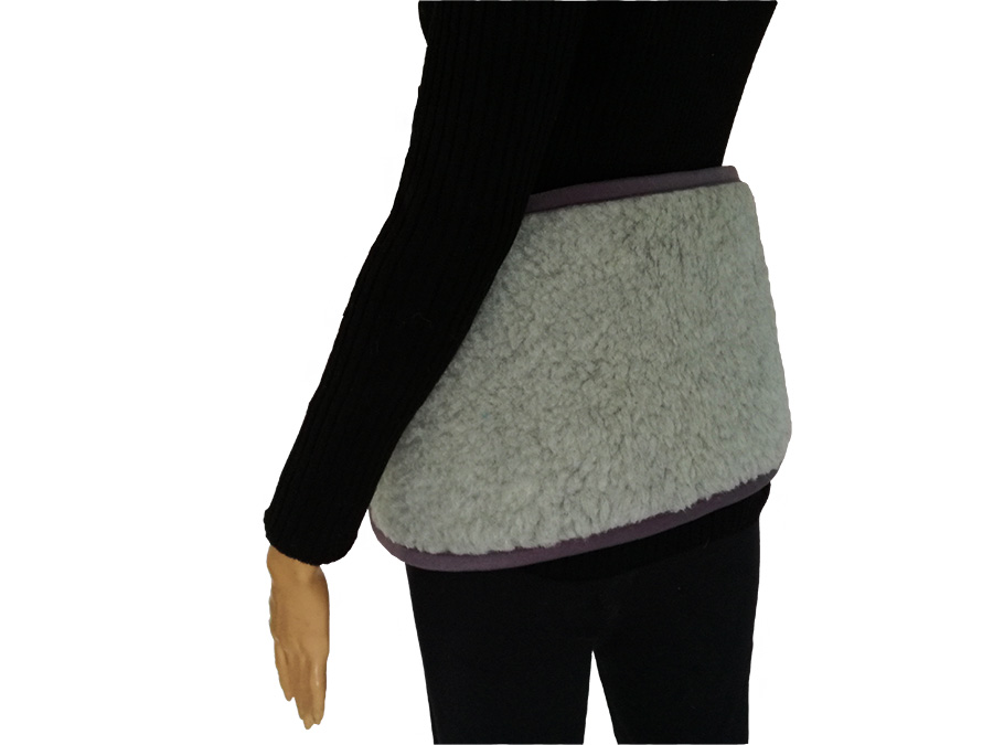 pas wełniany lędźwiowy merynos australijski tumbler szary dwuwarstwowy