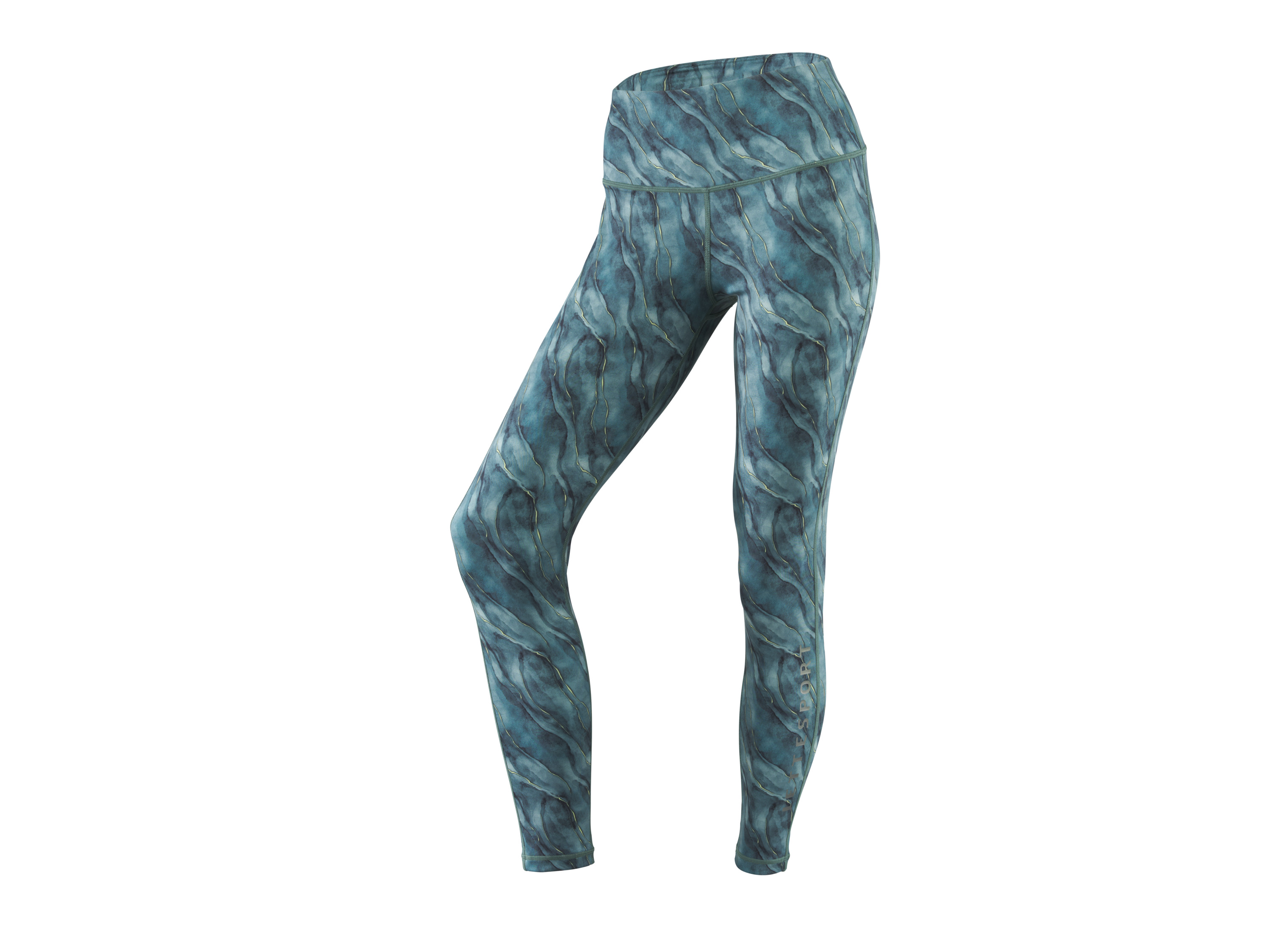 Crivit by Jette Sport Legginsy funkcyjne damskie Wzorzysty/niebieski, M40/42